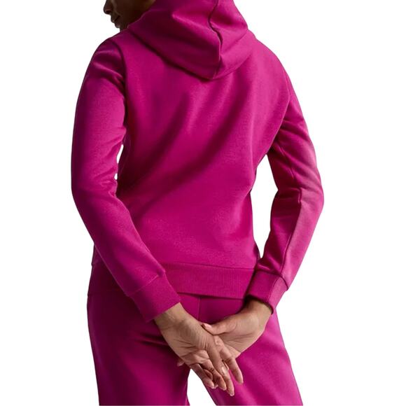 Puma Women's Essential+ Logo Fleece Hoodie NWT PINK SIZE S - Picture 2 of 9